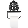 Clayre & Eef 6Y5649 Toilet roll holder Black 18x10x24 cm Country style