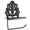 Clayre & Eef 6Y5649 Toilet roll holder Black 18x10x24 cm Country style