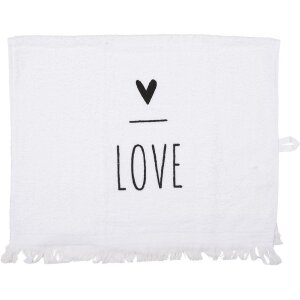 Clayre & Eef CT032 Guest Towel 40x66 cm White Black...