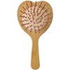 Juleeze JZHBR0001 Hairbrush with mirror heart shape wood beige brown 15x8x3 cm