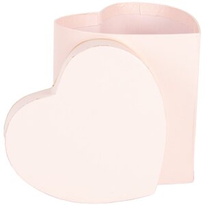 Clayre & Eef 66024P Gift Box Heart Pink 10x10x10 cm