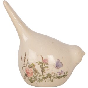 Clayre & Eef 6CE1954M Decoration Bird Beige Pink 14x9x15 cm Country style