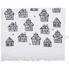 Clayre & Eef CTGBB Guest Towel White Black Cotton Country Style 40x66 cm