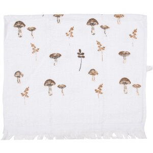 Clayre & Eef CTLFJ Guest Towel White Brown 40x66 cm...