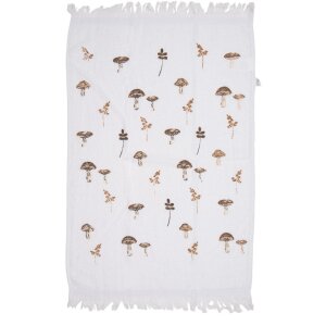 Clayre & Eef CTLFJ Guest Towel White Brown 40x66 cm...