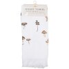 Clayre & Eef CTLFJ Guest Towel White Brown 40x66 cm Country Style Cotton