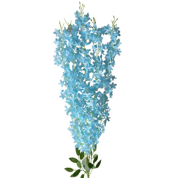 Clayre & Eef 6PL0319BL Decoration Branch with Flowers Blue 6x6x80 cm