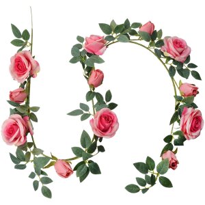 Clayre & Eef 6PL0320P Artificial Flowers Rose Garland...