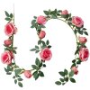 Clayre & Eef 6PL0320P Artificial Flowers Rose Garland Pink 10x10x150 cm