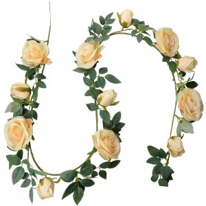 Clayre & Eef 6PL0321Y Rose Garland Yellow 150 cm...