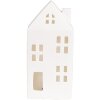 Clayre & Eef 6CE1792 LED Decorative House Porcelain White 7x6x15 cm