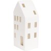 Clayre & Eef 6CE1793 Porcelain LED House 7x6x15 cm White