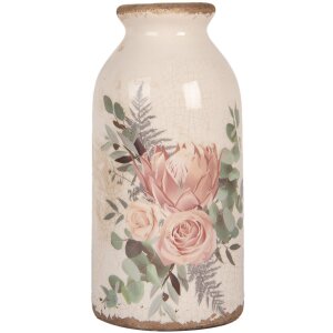 Clayre & Eef 6CE1980M Vase Ceramic Flower Design...