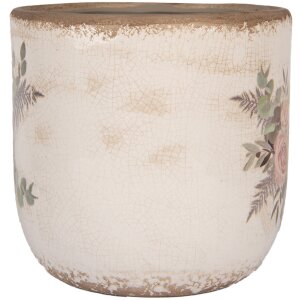 Clayre & Eef 6CE1981L Flower Pot Ceramic Floral...