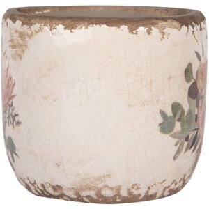 Clayre & Eef 6CE1981S Flower Pot Ceramic Beige Pink...