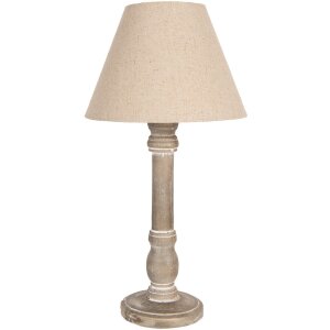 Clayre & Eef 6LMC0103 Table lamp wood textile...