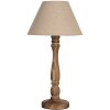 Clayre & Eef 6LMC0105 Table Lamp Wood Textile Brown Beige Ø26x50 cm E27/max 40W