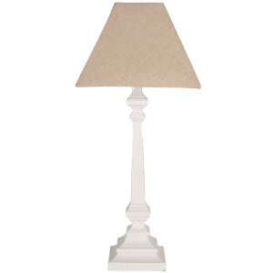 Clayre & Eef 6LMC0106 Table Lamp White Beige Wood...