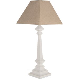 Clayre & Eef 6LMC0106 Table Lamp White Beige Wood...