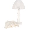 Clayre & Eef 6LMC0107 Table Lamp White Wood Textile Ø 23x40 cm E27/max 40W