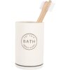 Clayre & Eef 65872 Toothbrush Holder White Ø 8x13 cm Polyresin