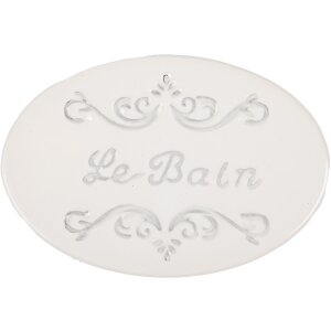 Clayre & Eef 6CE1995 Soap Dish Ceramic White Retro...