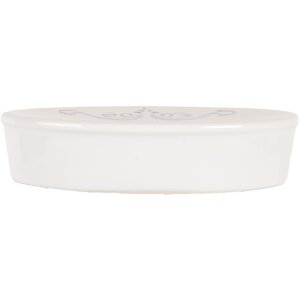 Clayre & Eef 6CE1995 Soap Dish Ceramic White Retro...