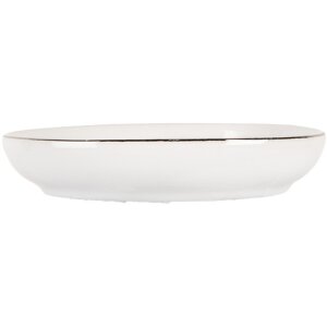 Clayre & Eef 6CE1999 Soap Dish Ceramic White Crown...