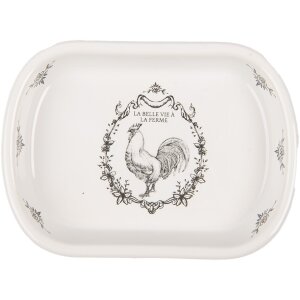 Clayre & Eef 6CE2006 Soap Dish Ceramic White Country...