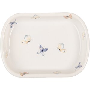 Clayre & Eef 6CE2010 Soap Dish White Ceramic 13x10x3...