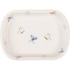 Clayre & Eef 6CE2010 Soap Dish White Ceramic 13x10x3 cm Butterfly Pattern