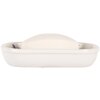 Clayre & Eef 6CE2010 Soap Dish White Ceramic 13x10x3 cm Butterfly Pattern