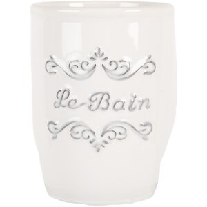 Clayre & Eef 6CE1994 Toothbrush Holder White Ceramic...