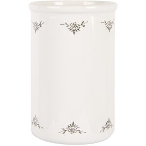 Clayre & Eef 6CE2007 Toothbrush Holder White Ceramic...