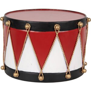 Clayre & Eef 6Y5631 Decoration Drum Red White...