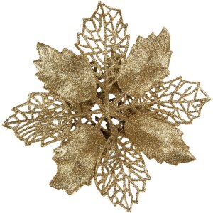 Clayre & Eef 65778GO Christmas Decoration Flower Gold...