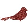 Clayre & Eef 65779 Decoration Bird Red 16x6x6 cm Country style