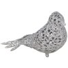 Clayre & Eef 65780 Decoration Bird Silver coloured 16x6x6 cm