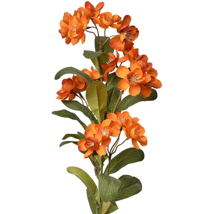 Clayre & Eef 6PL0344O Decorative Branch Flowers Orange Green 17x14x70 cm