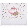 Clayre & Eef CT031 Guest Towel White Pink Cotton 40x66 cm