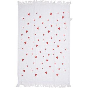 Clayre & Eef CTFAS-1 guest towel white red heart...