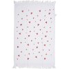 Clayre & Eef CTFAS-1 guest towel white red heart motifs 40x66 cm 100% cotton