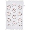 Clayre & Eef CTFEB-1 Guest Towel White Pink 40x66 cm Country Style Cotton