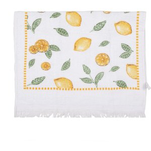 Clayre & Eef CTLEL-1 Lemon design guest towel White...