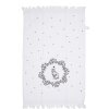 Clayre & Eef CTLGC-1 Guest Towel White Black 40x66 cm Cotton