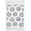 Clayre & Eef CTLGD-1 Country style guest towel White Black 40x66 cm