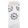 Clayre & Eef CTLGD-1 Country style guest towel White Black 40x66 cm