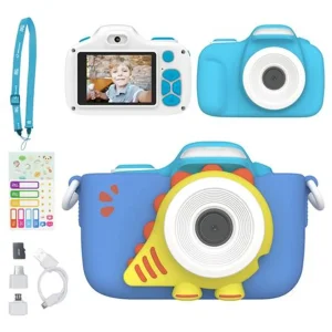 myFirst Camera 3 childrens camera 16MP blue with case and accessory set