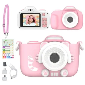 myFirst Camera 3 childrens camera 16 MP selfie function pink with accessories