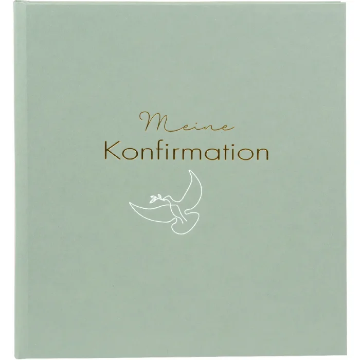 Goldbuch Confirmation Memory Album Dove of Peace Eucalyptus 23x25 cm